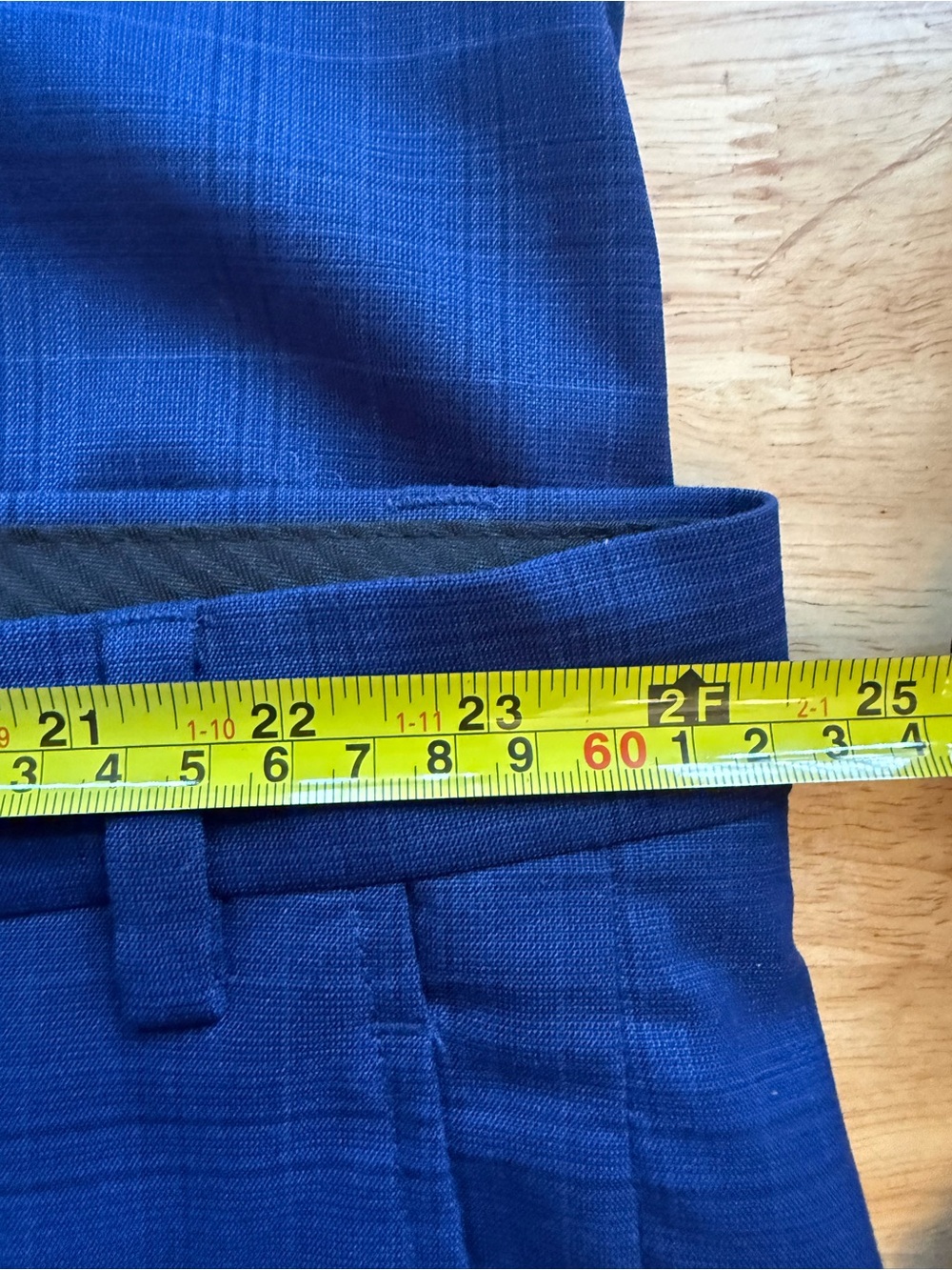 Men's Pattern Royal Blue Two-Piece Suit Jacket & Trousers - Picture 13 of 16